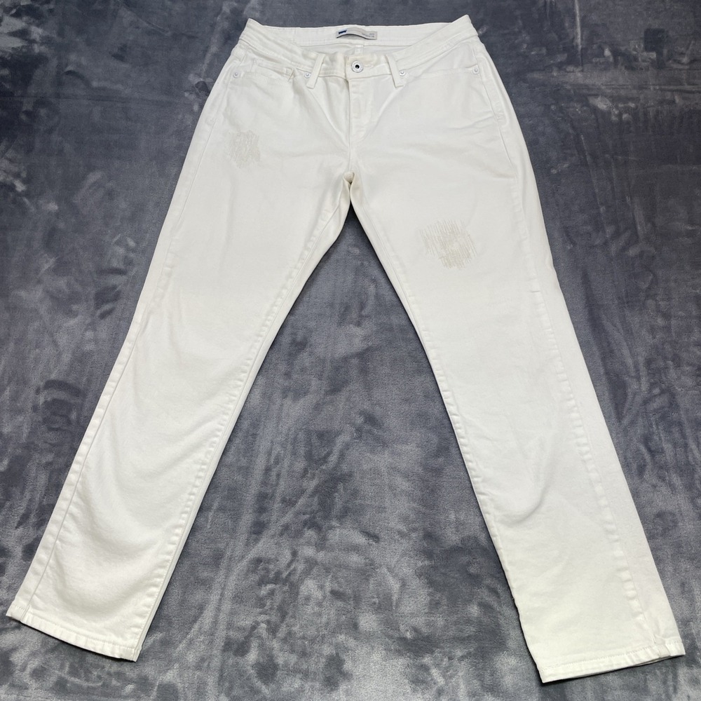 Levi's Women Curvy  529 Skinny Leg Jeans In White Size 31x31